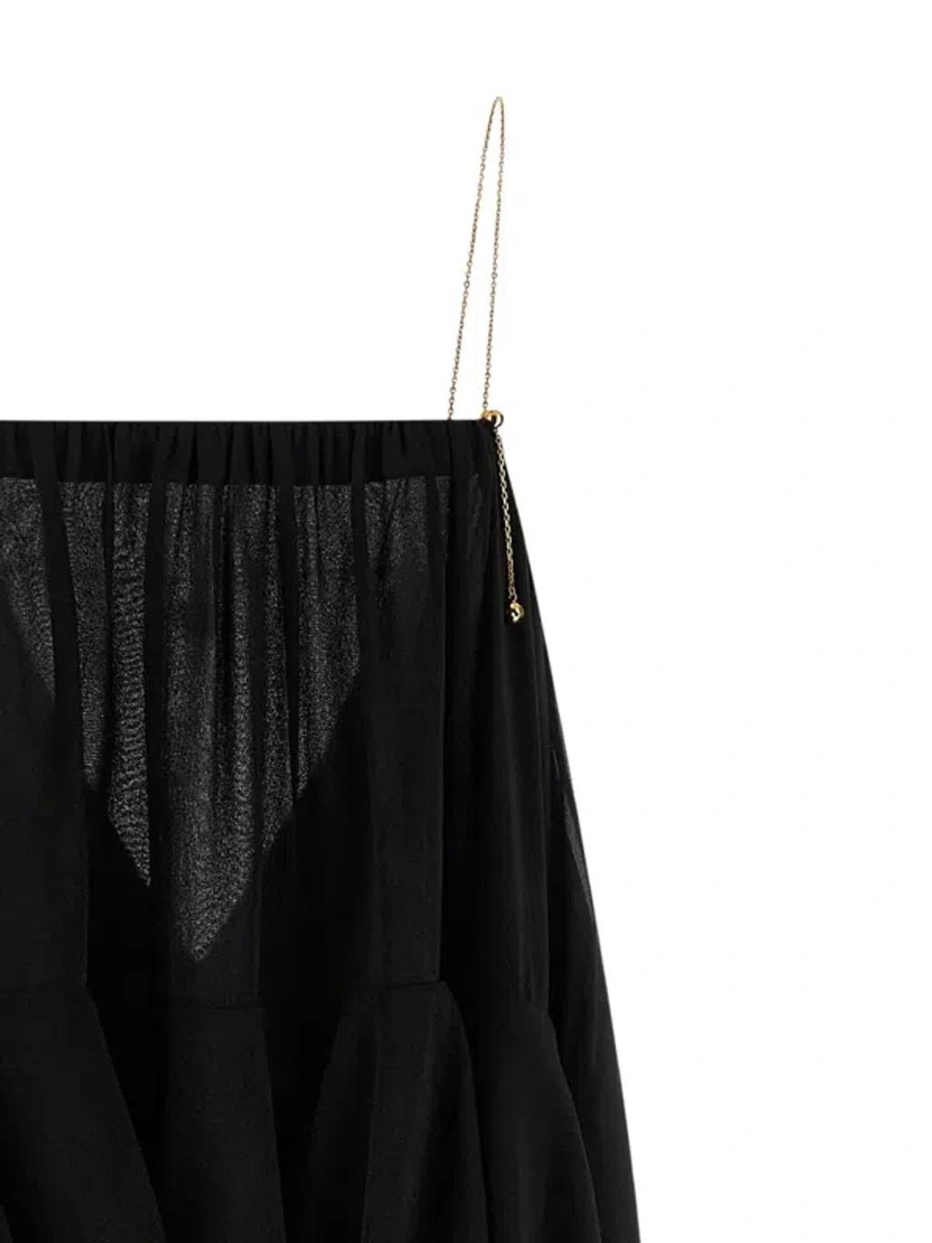 CHLOÉ Open-back Embellished Tiered Silk-georgette Maxi Dress In Black Product Image