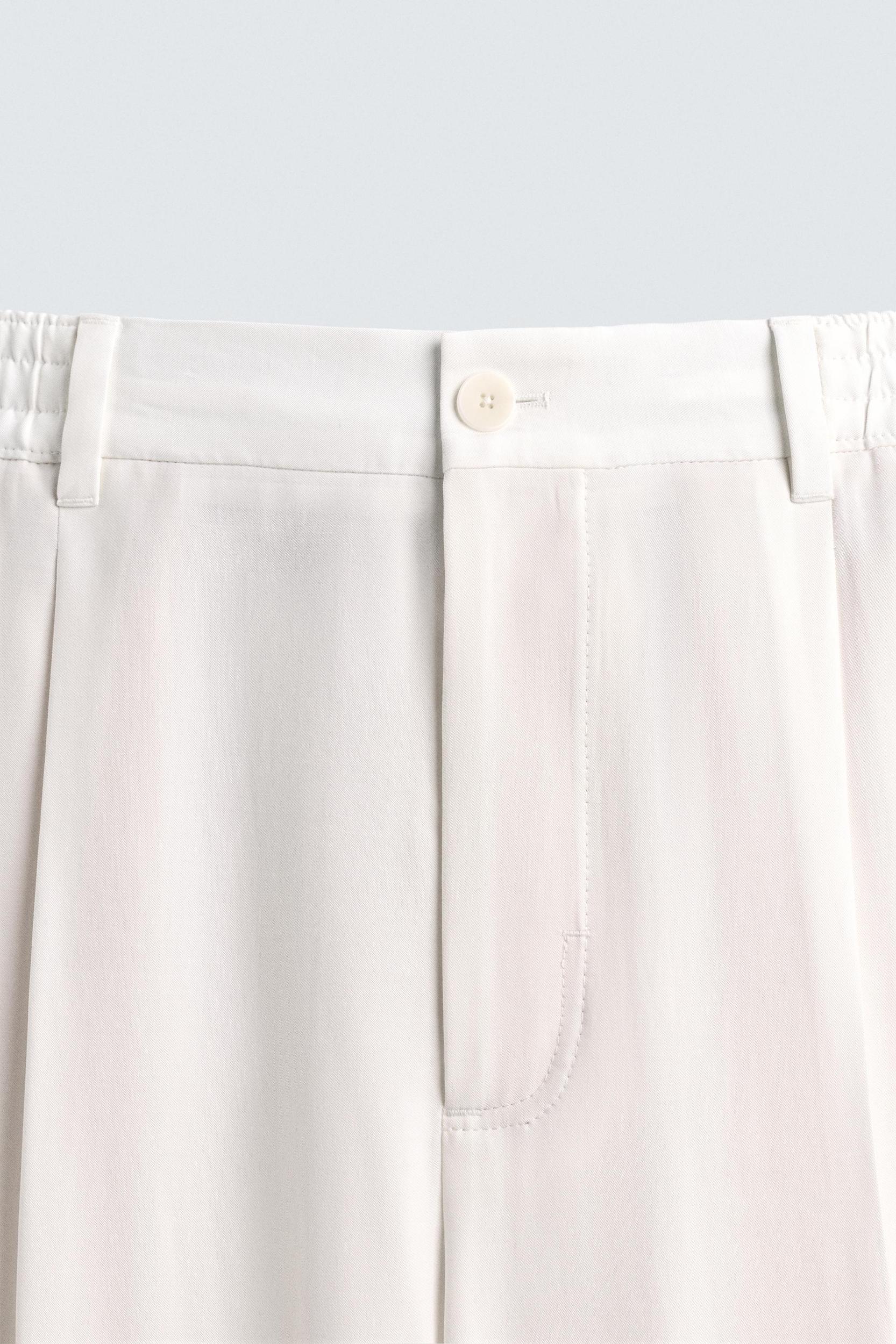 RELAXED FIT PLEATED PANTS Product Image