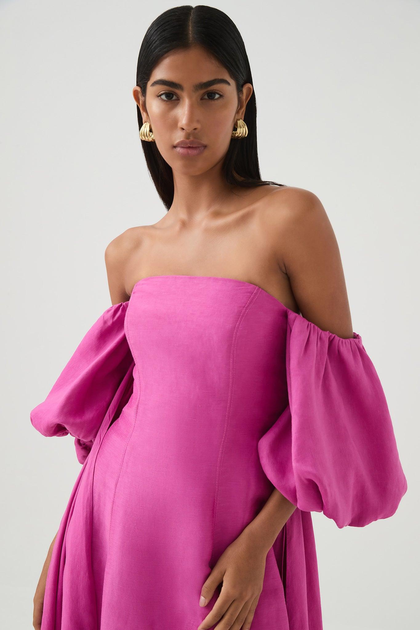Incarnation Midi Dress-MAGENTA / 4 Product Image