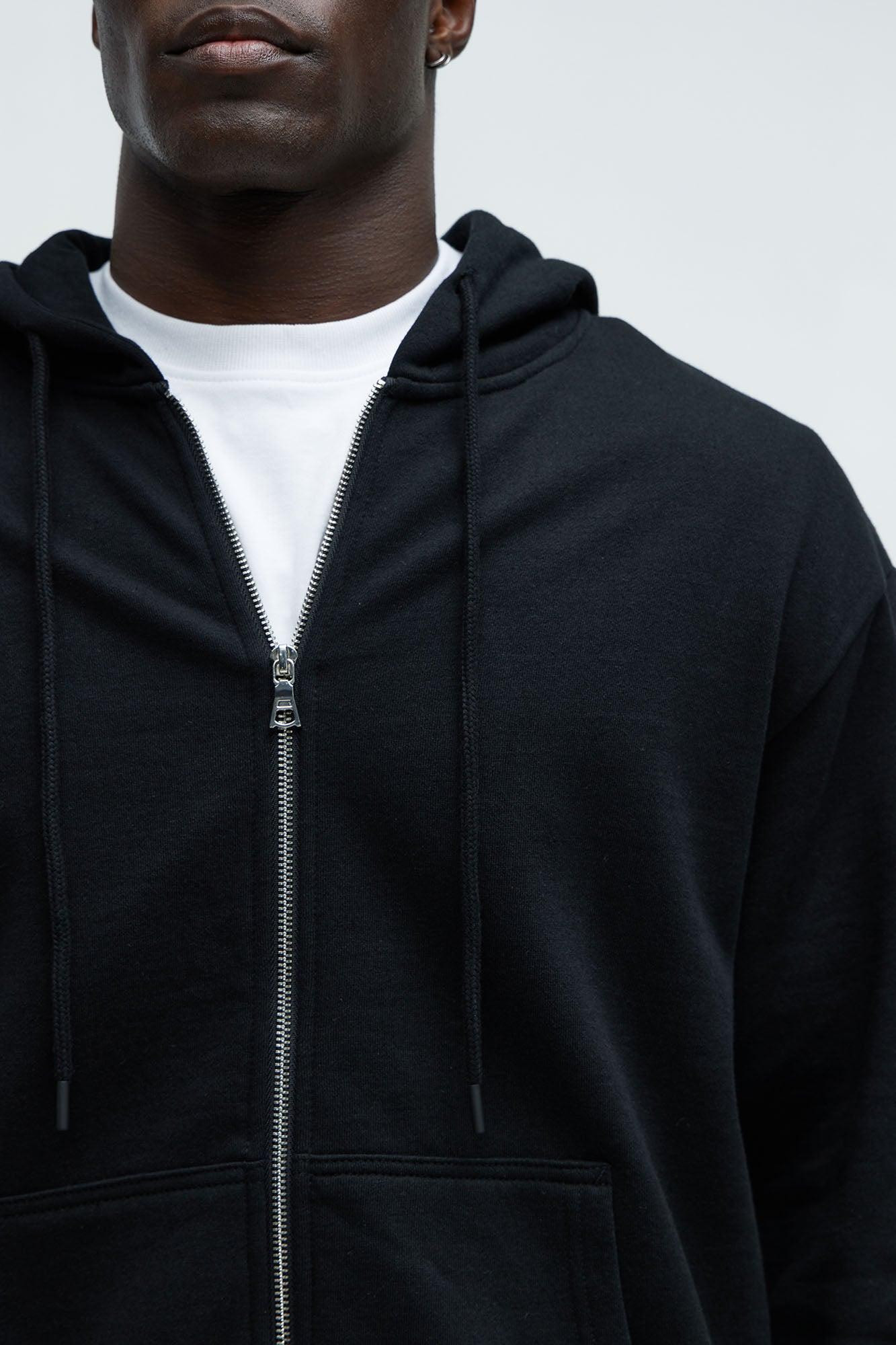 Tyson Zip Up Hoodie - Black Product Image