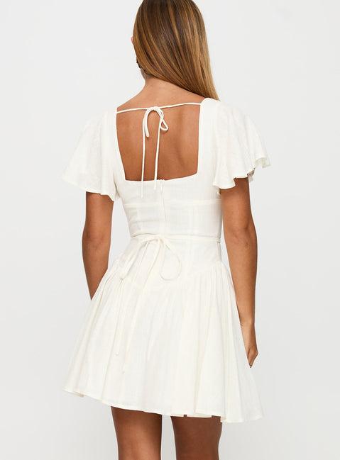 Forever More Mini Dress White Product Image