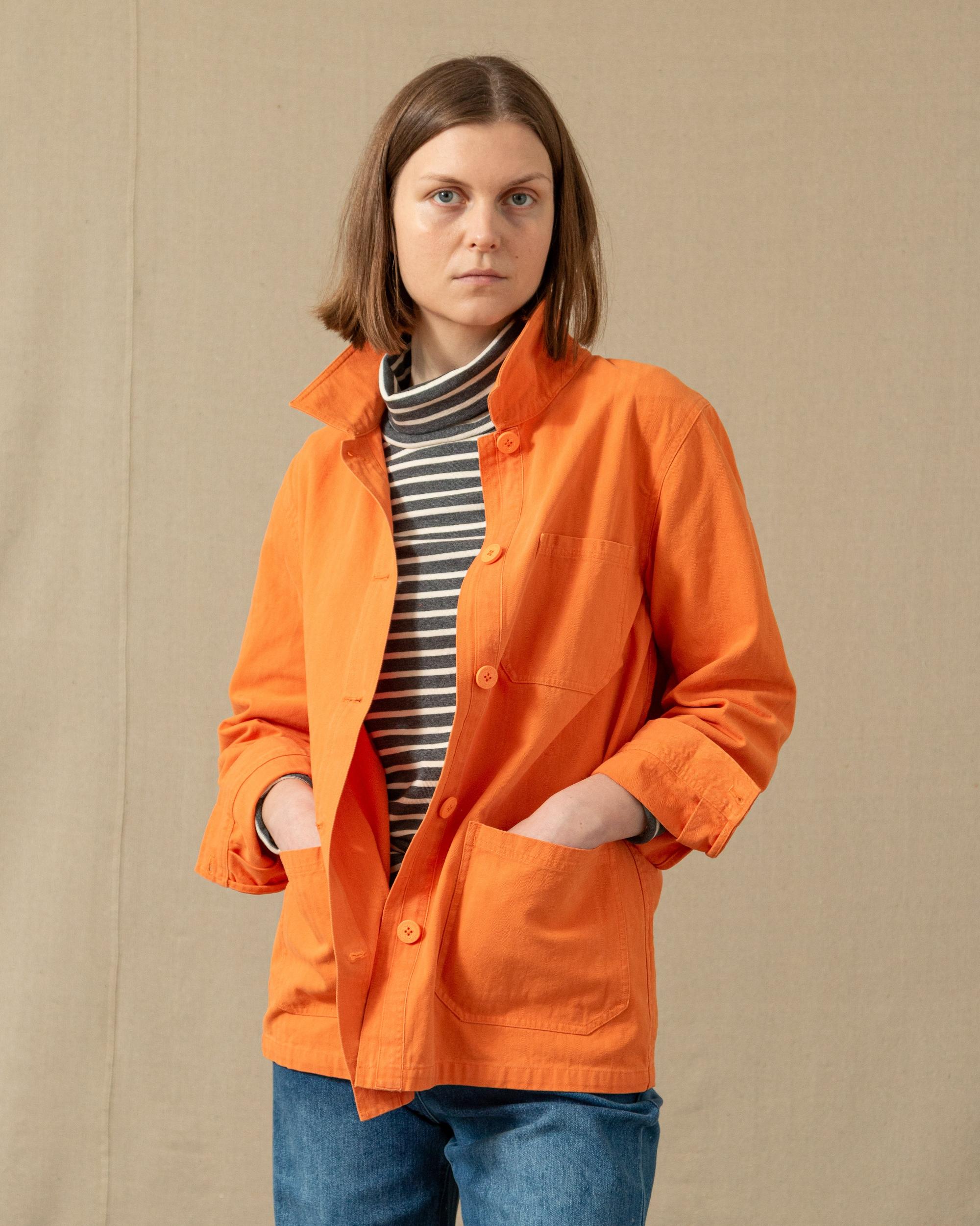 Women’s French Workman’s Jacket in Amber Herringbone Product Image