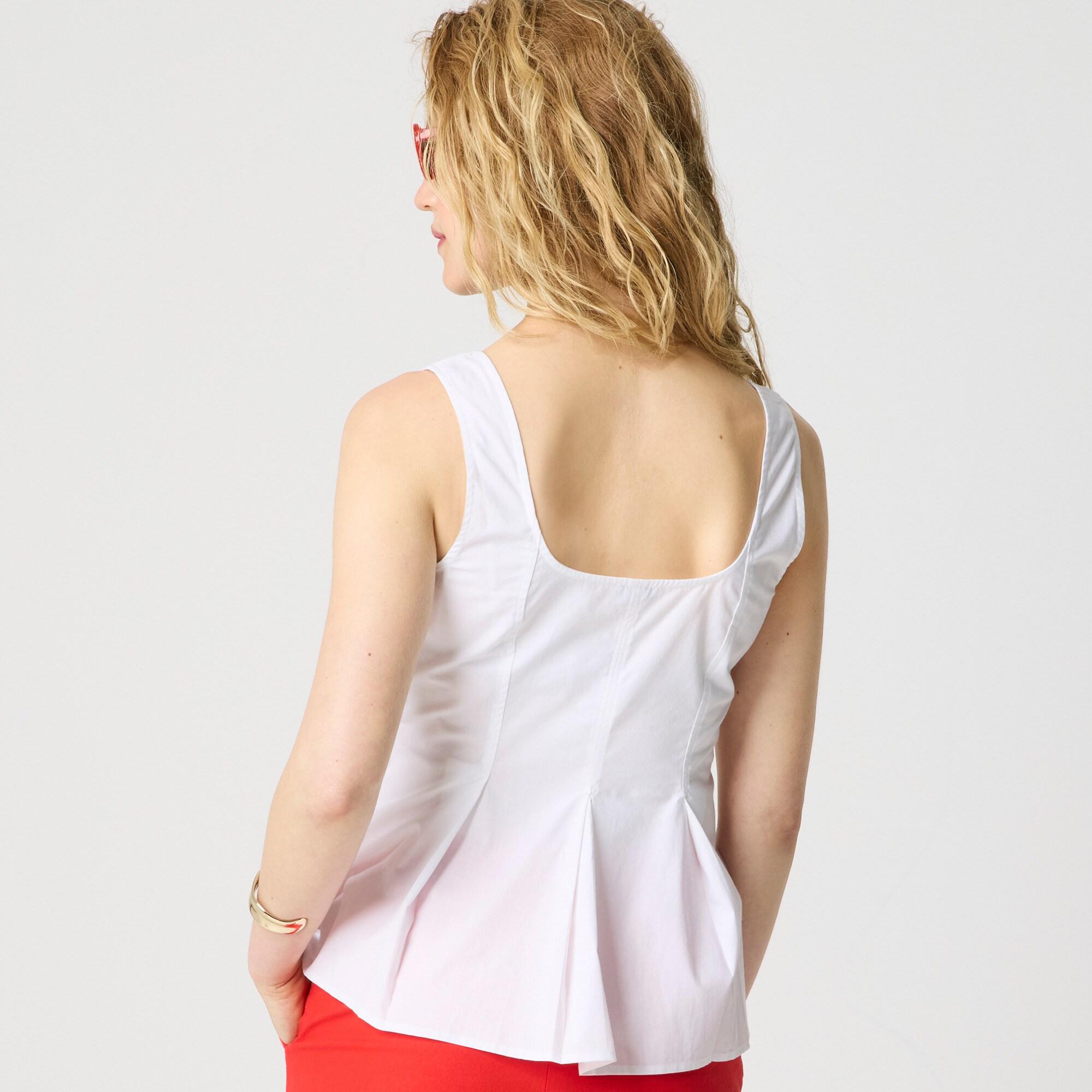 Sleeveless button-up peplum top Product Image