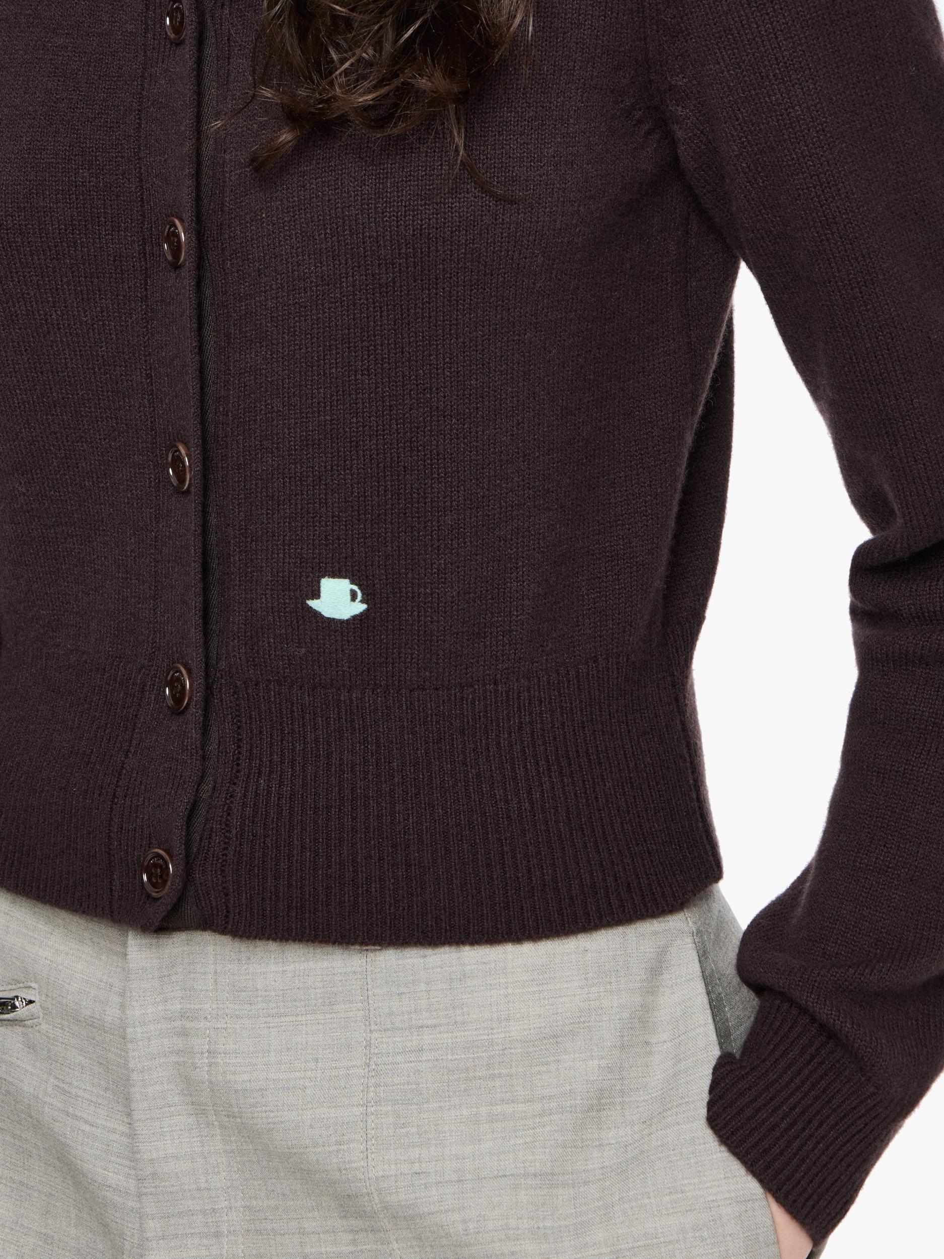 CONTRAST EMBROIDERY CARDIGAN Product Image