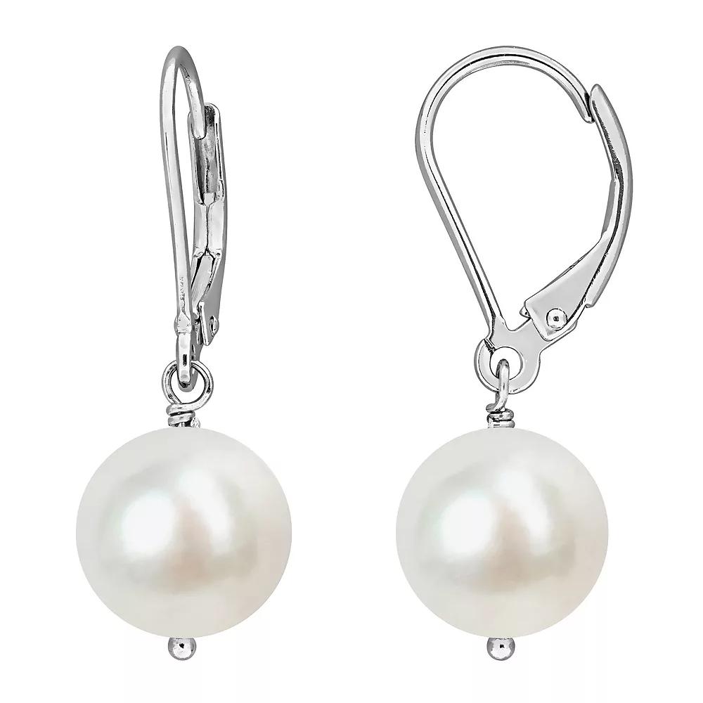 Stella Grace Sterling Silver Freshwater Cultured Pearl Leverback Drop Earrings, Women's Product Image
