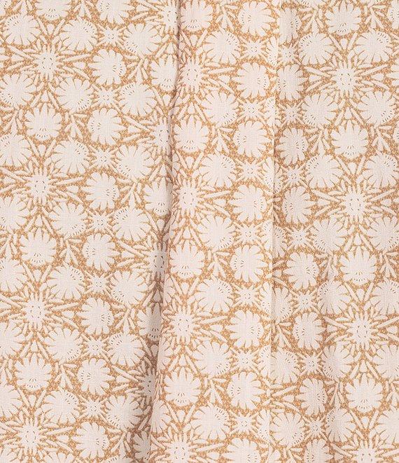 Roundtree & Yorke Short Sleeve Slub Floral Print Sport Shirt Product Image