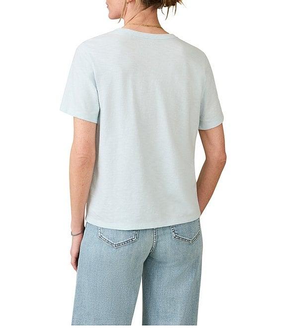 Faherty Organic Cotton Knit Crew Neck Short Sleeve Tee Product Image