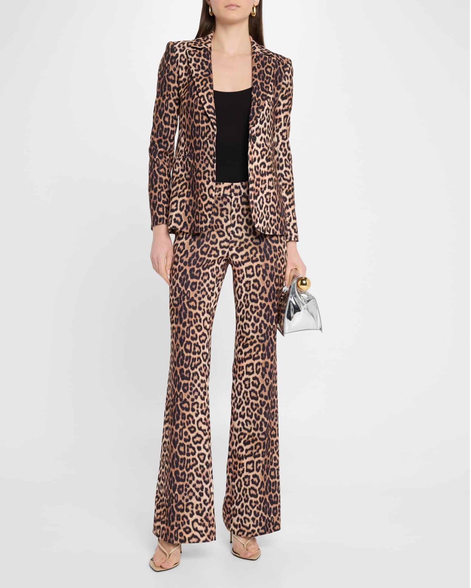 Remi Leopard Slim Bootcut Pants Product Image