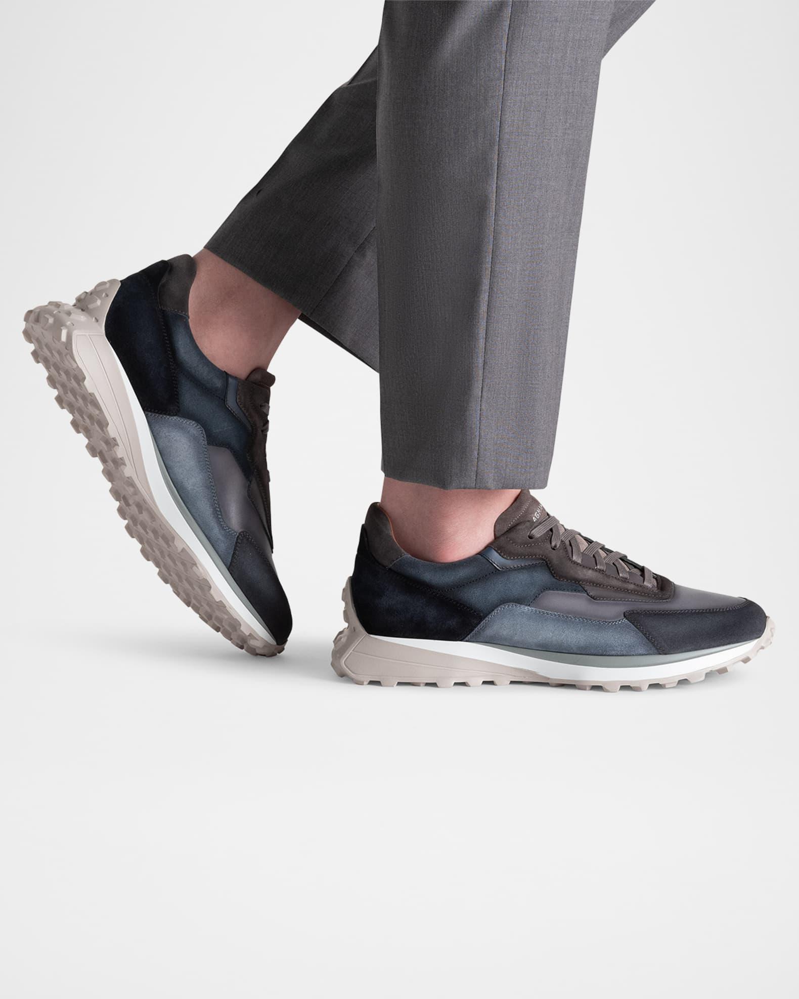 Mens Orbit Suede & Mesh Low-Top Sneakers Product Image