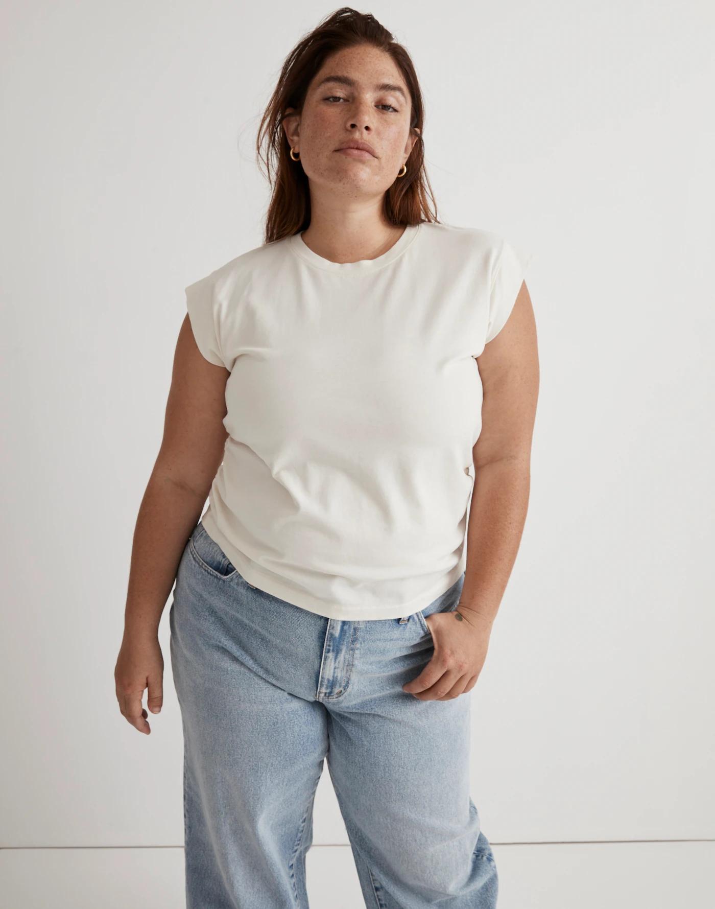 Plus Side-Cinch Muscle Tee Product Image