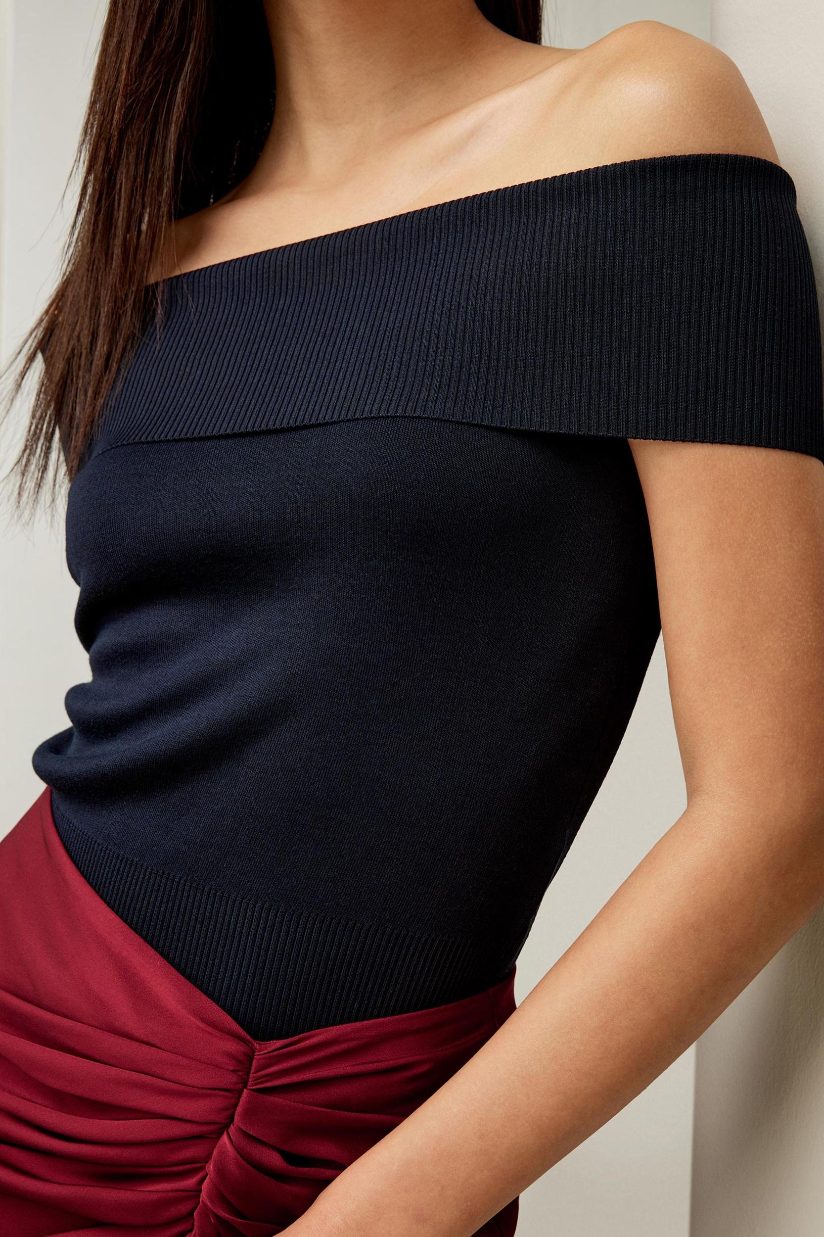 Off-Shoulder Silk Top Product Image