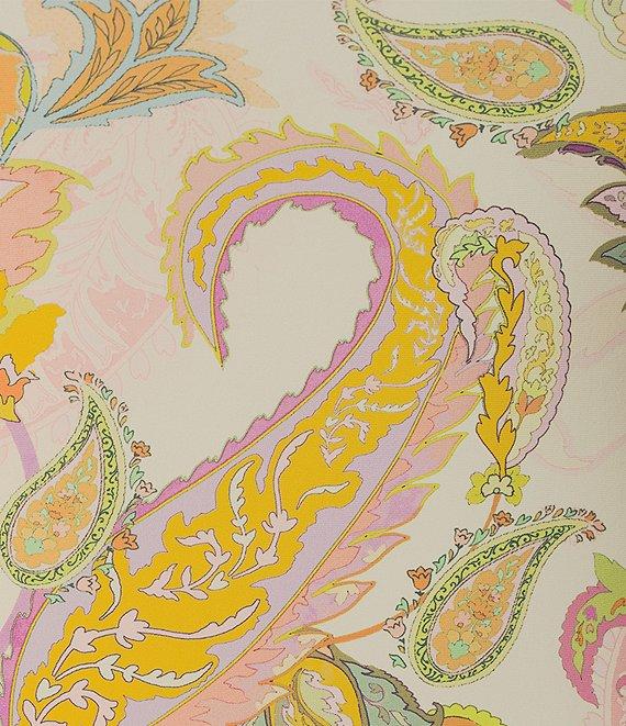 Gianni Bini Paisley Square Neck Ruched Tie Side One Piece Swimsuit Product Image