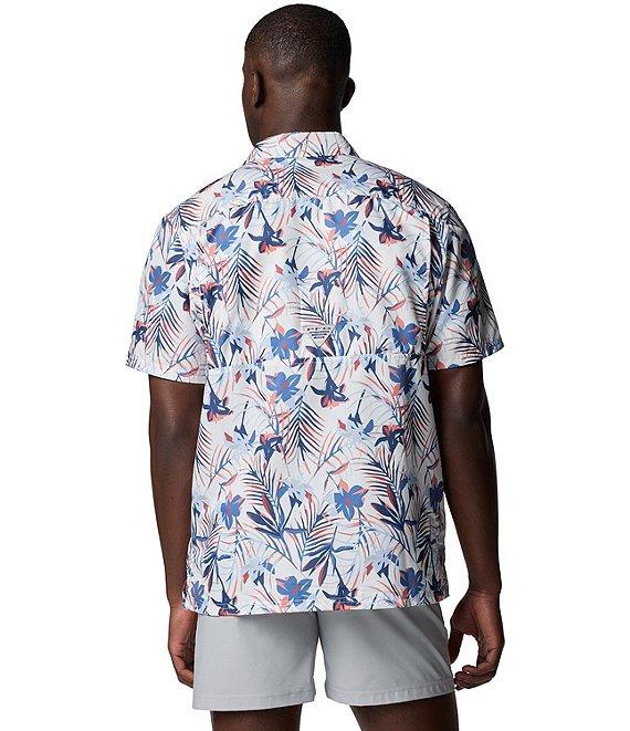 Columbia PFG Super Slack Tide Short-Sleeve Tropical Printed Woven Camp Shirt Product Image