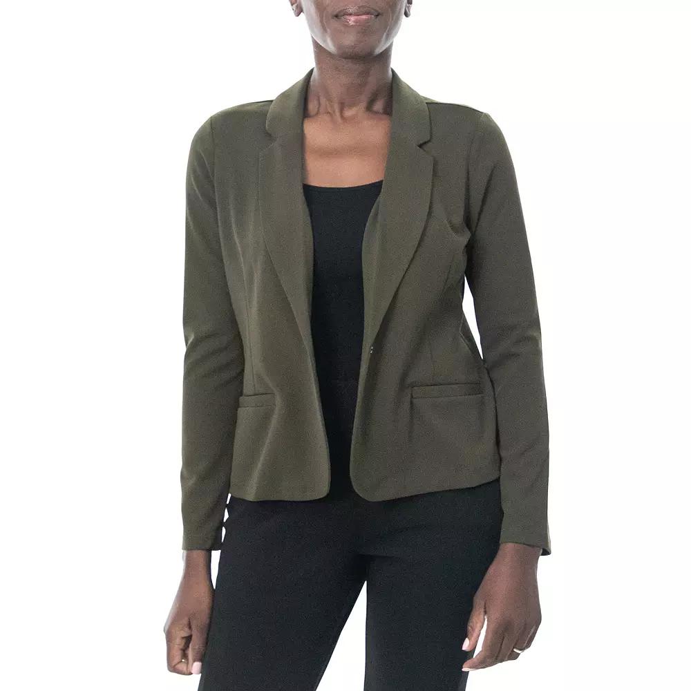 Women's Nina Leonard Single Button Cropped Blazer,  Product Image