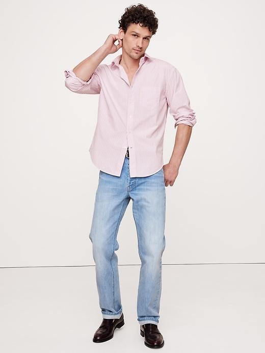 Relaxed-Fit Washed Cotton Poplin Shirt Product Image