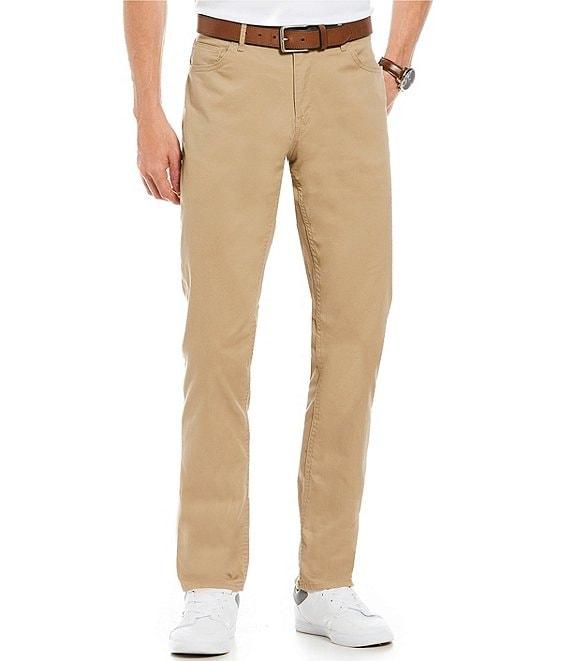 Michael Kors Slim-Fit Parker Stretch Flat Front Twill Pants Product Image