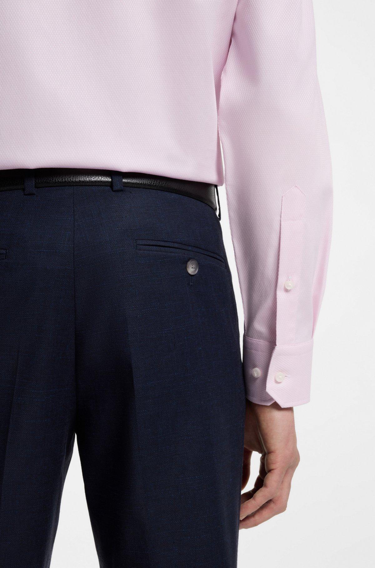Easy-iron regular-fit shirt in stretch-cotton dobby Product Image