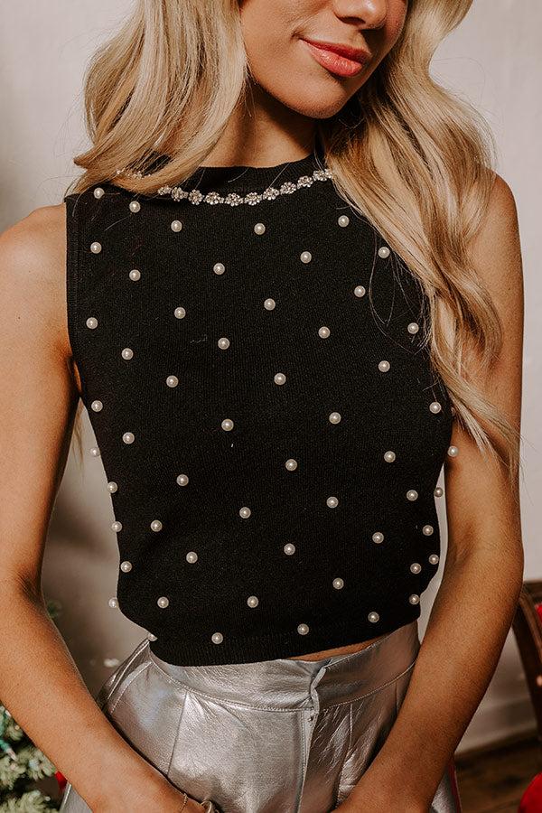 Call It Chic Embellished Top in Black Product Image