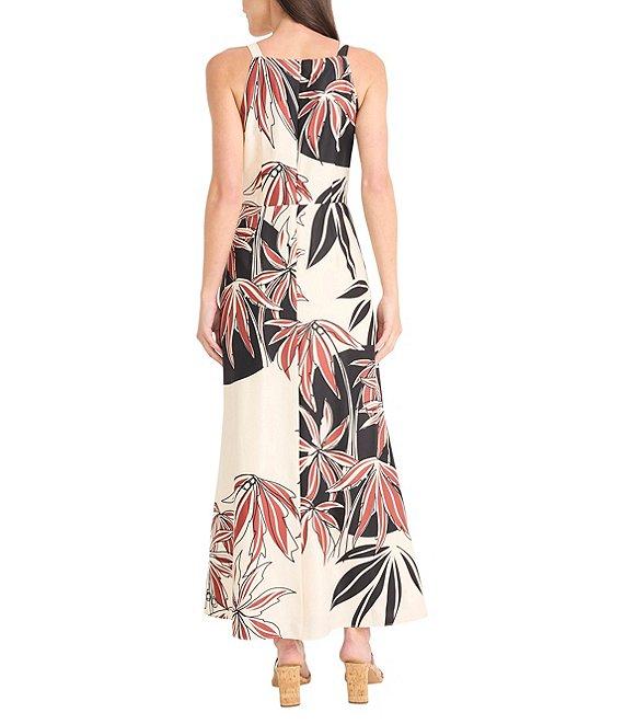 Maggy London Floral Print Square Neck Sleeveless Maxi Dress Product Image