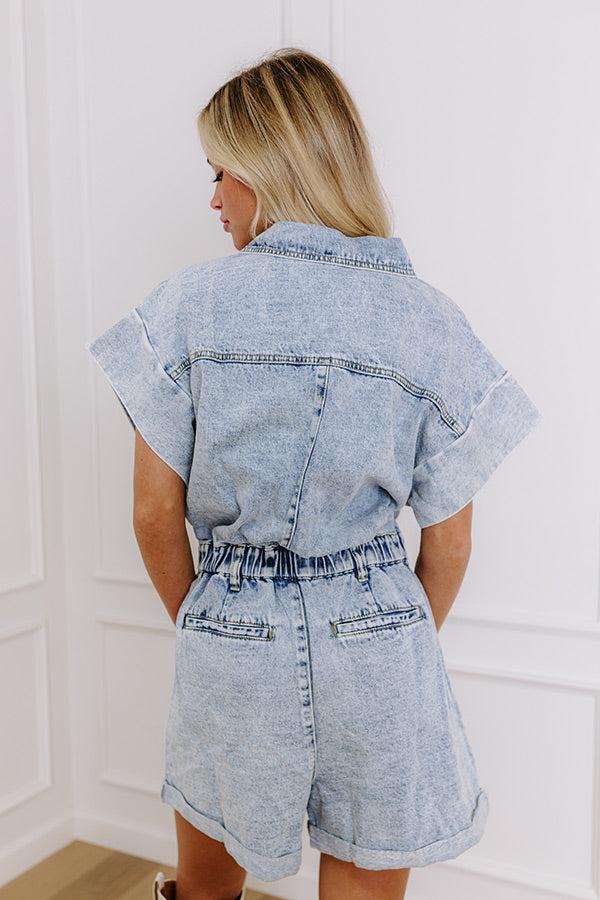 Express It All Denim Romper Product Image
