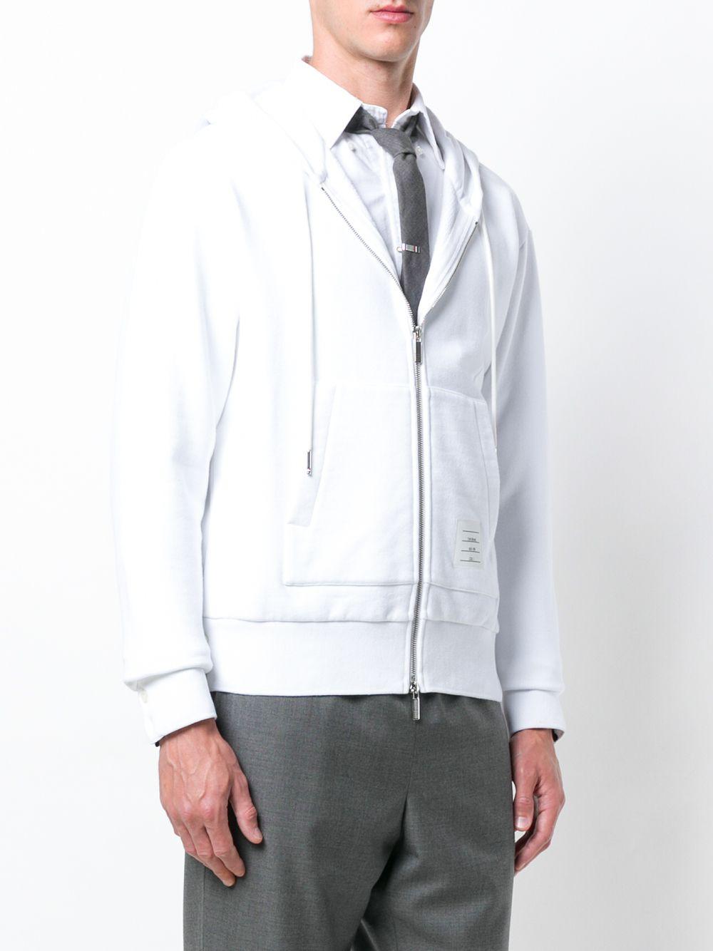 Center-Back Stripe Loopback Hoodie Product Image