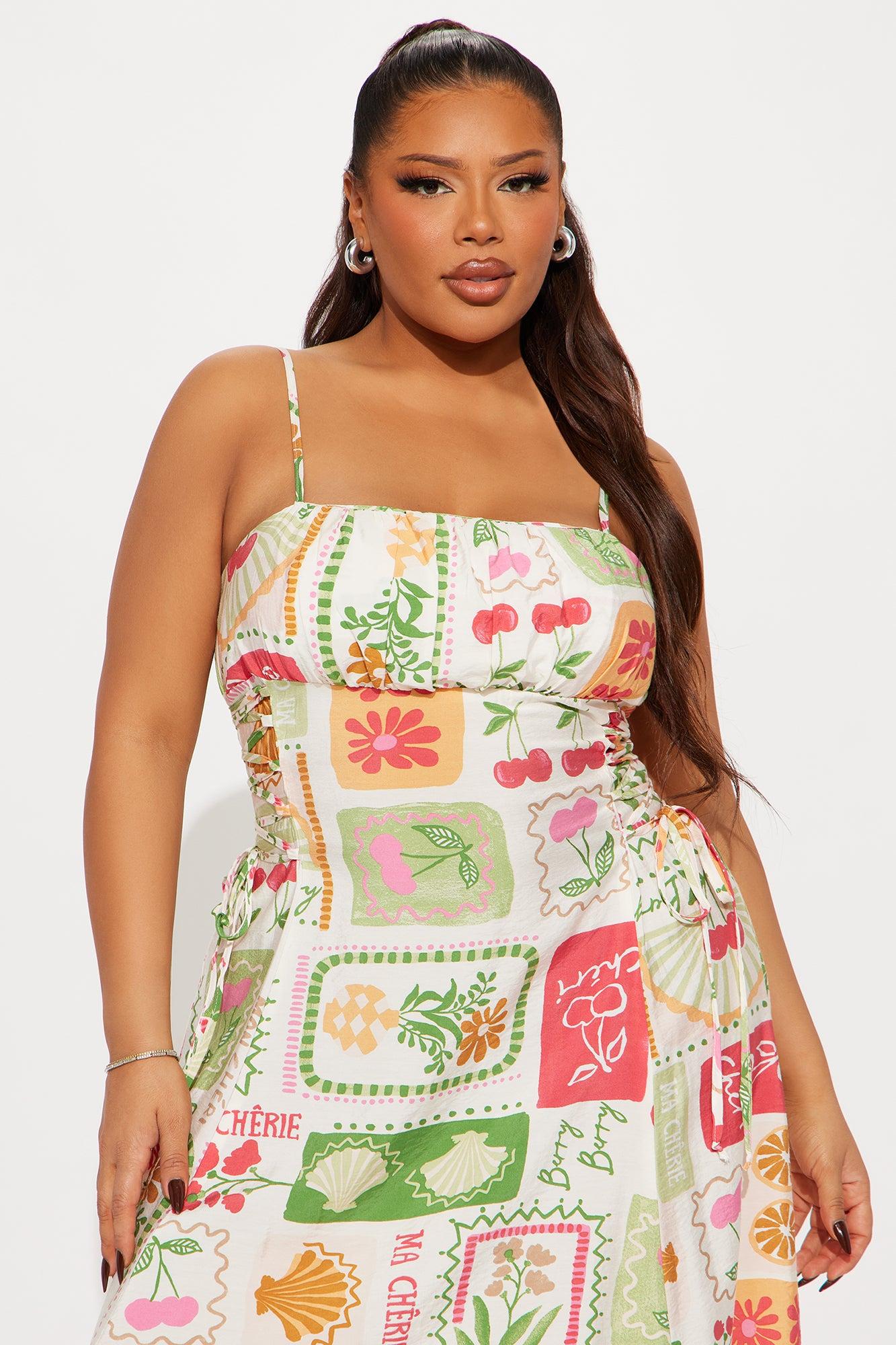 Jackie Lace Up Midi Dress - Taupe/combo Product Image