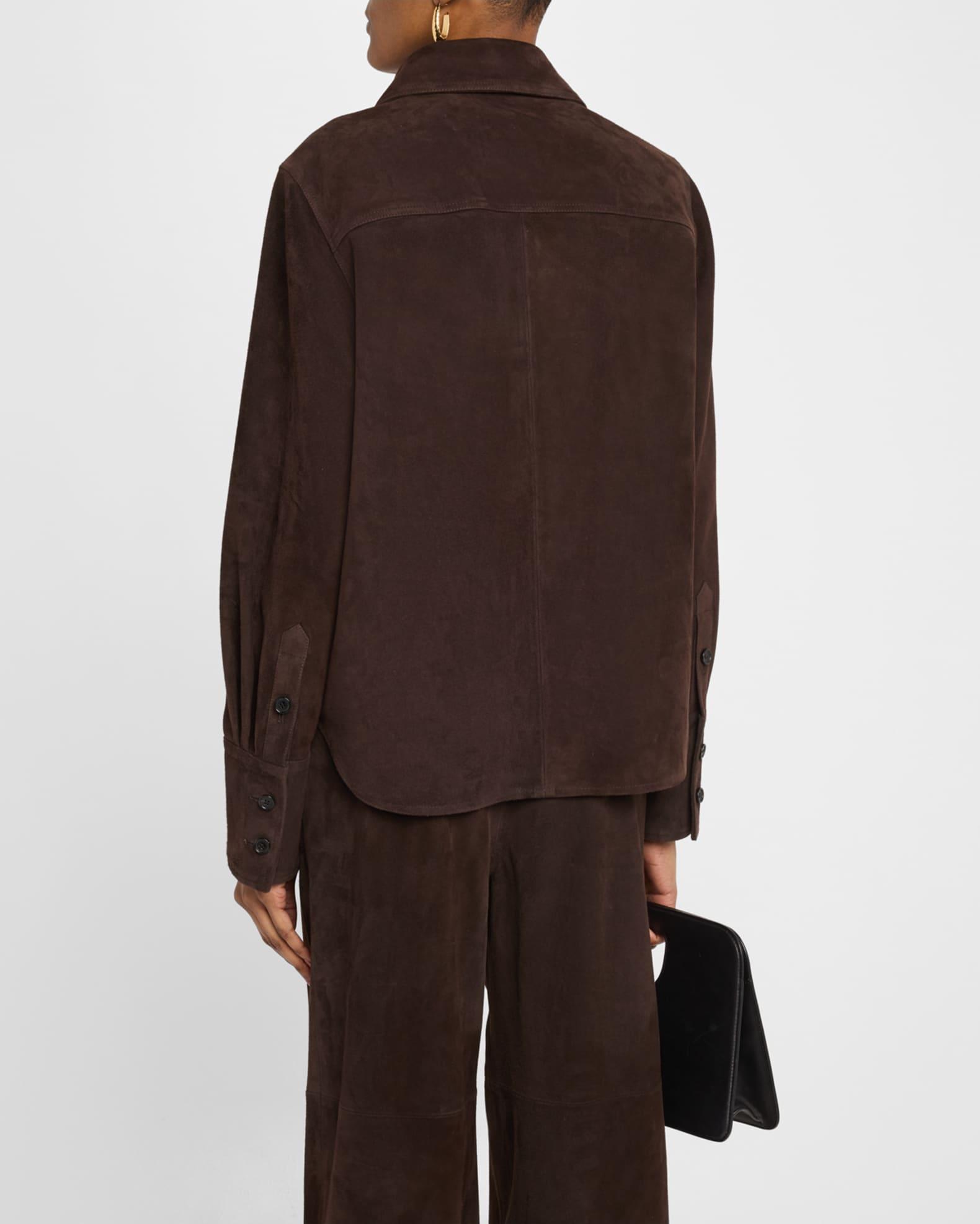 Suede Button-Front Shirt Product Image