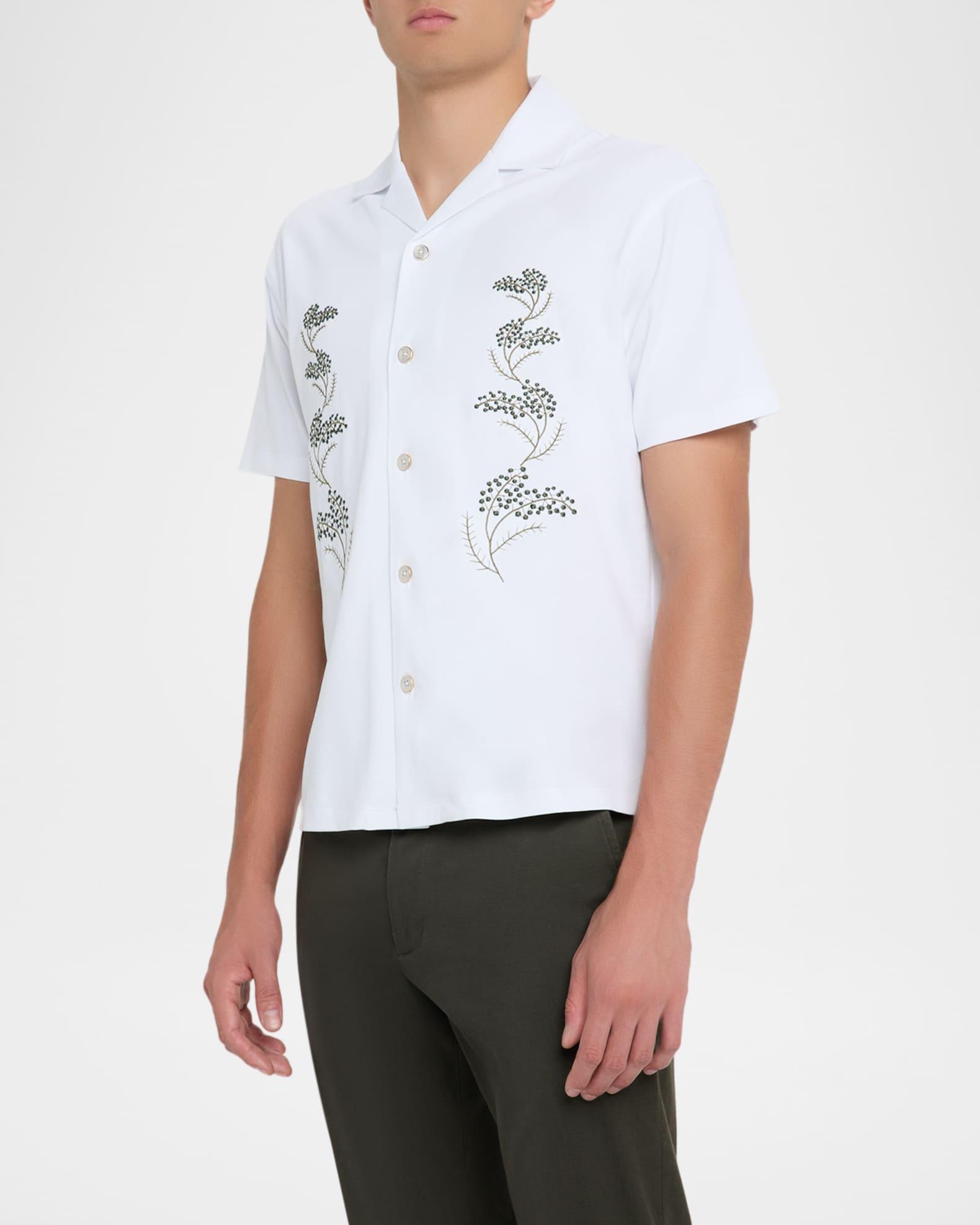 Men's Goya Floral Embroidered Camp Shirt Product Image
