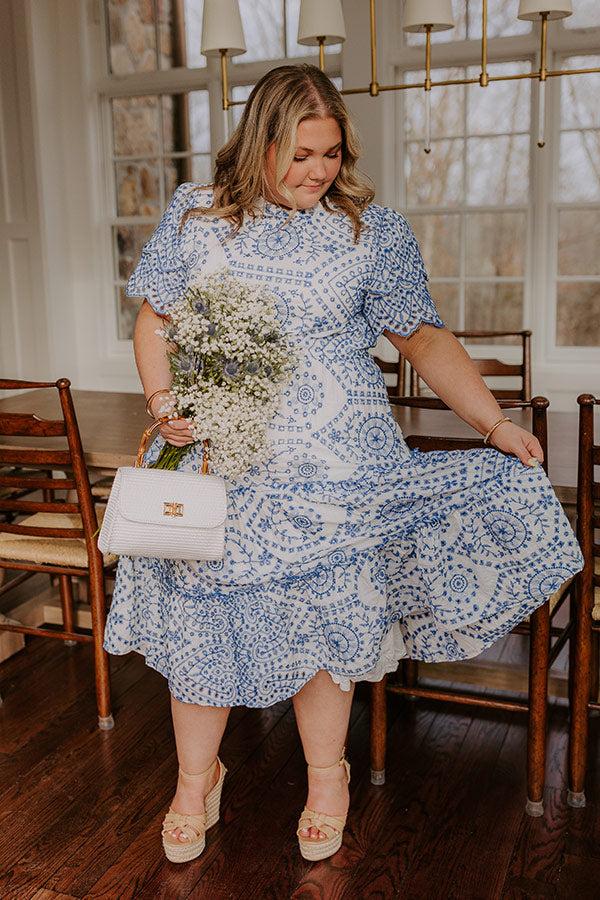 Brunch and Bubbly Eyelet Midi Curves Product Image