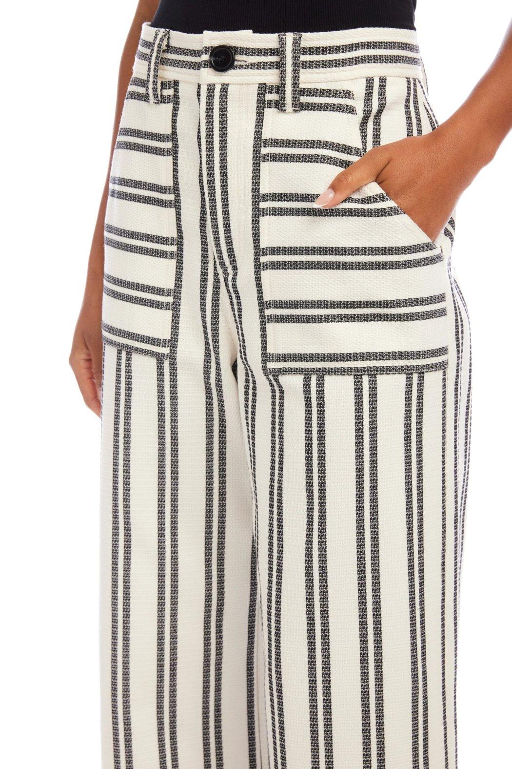 Rylee Cropped Pants - Black Stripe Product Image