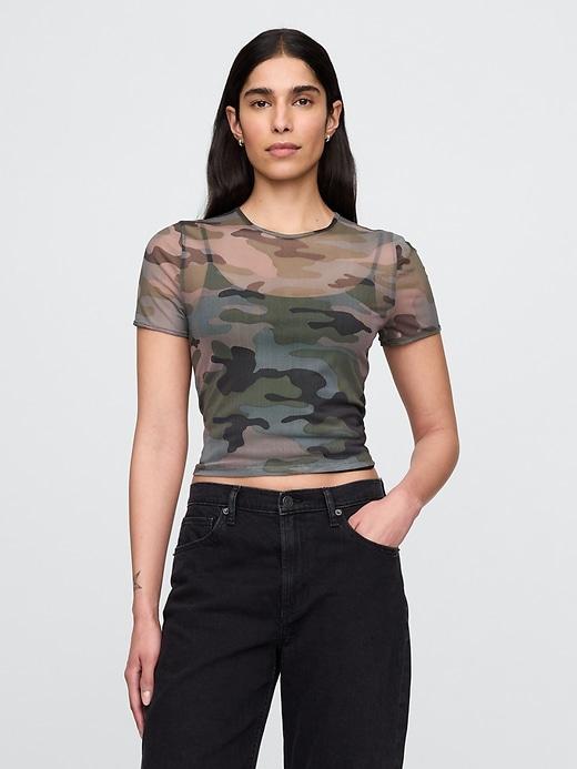 Mesh Crop T-Shirt Product Image