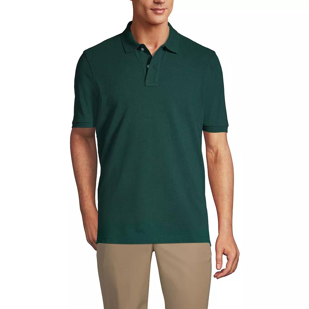 Men's Tall Lands' End School Uniform Mesh Polo Shirt, Size: Large Tall, White Product Image