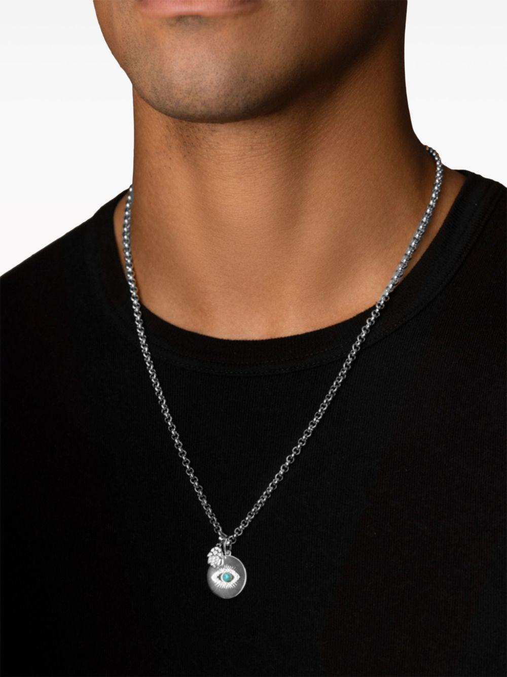 Evil Eye Hamsa Hand pendant necklace Product Image