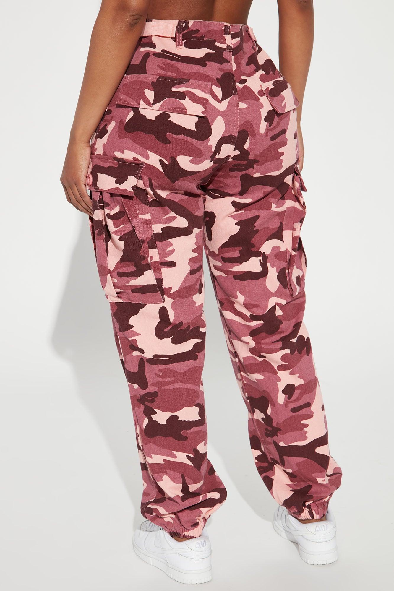 Cadet Kim Oversized Camo Pants - Pink/combo Product Image