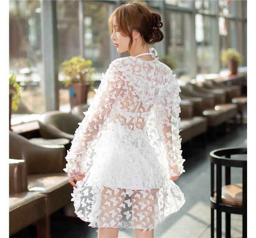 Halter Bikini Top / Swim Skirt / Cover-Up Jacket / Set Product Image