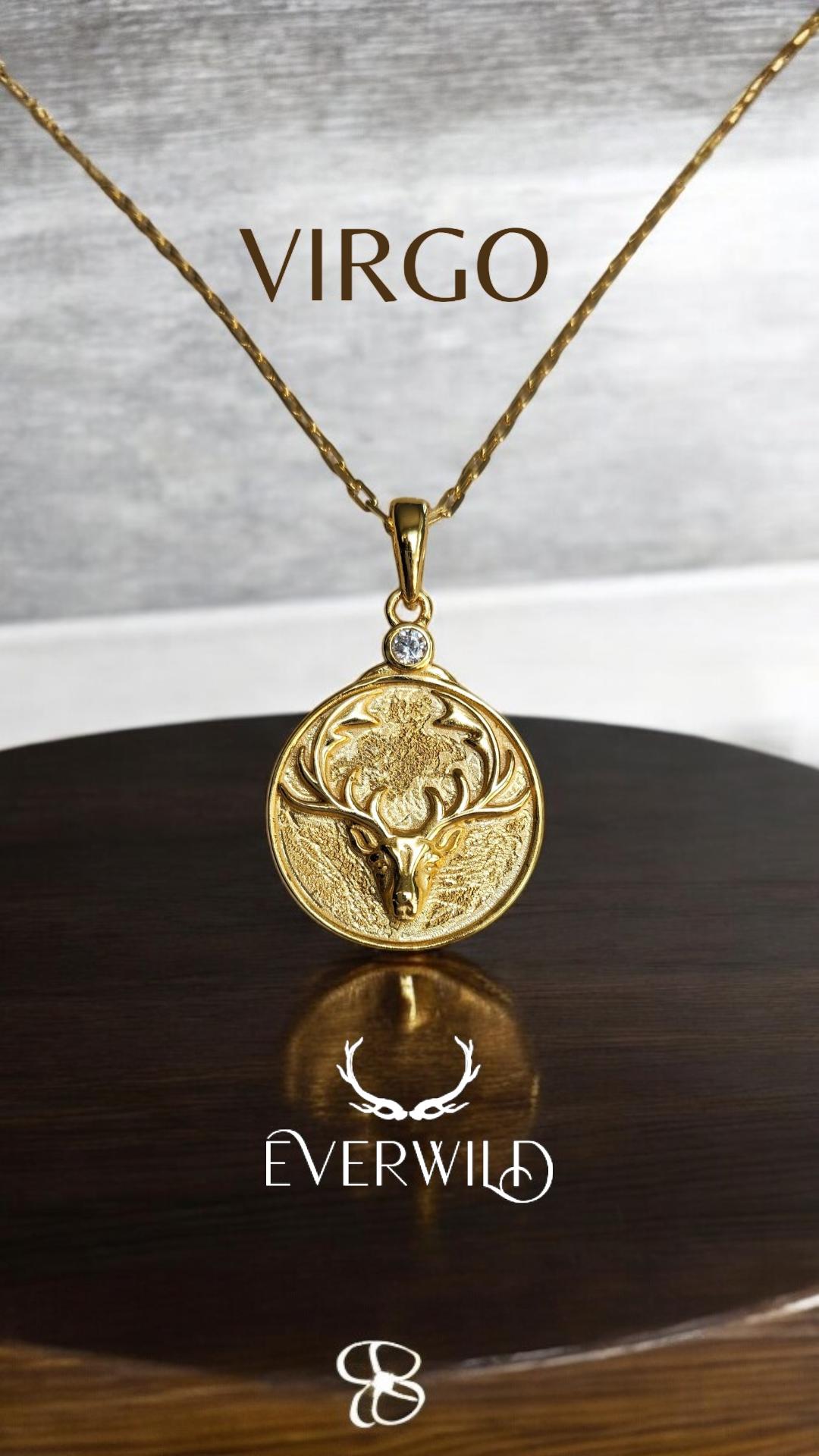 Zodiac Virgo Antler Necklace Product Image