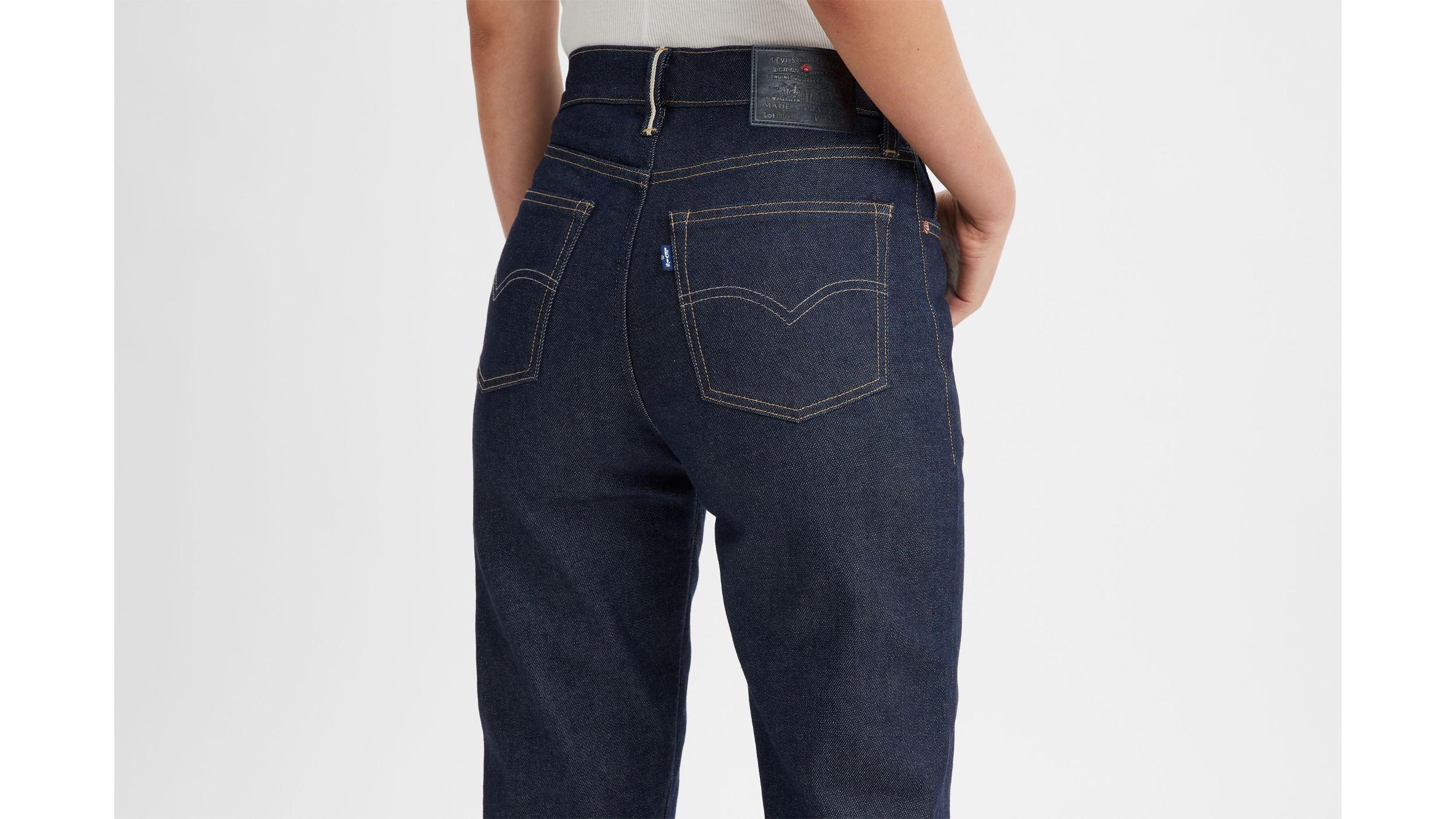 Japanese Selvedge High Rise Boyfriend Women's Jeans Product Image