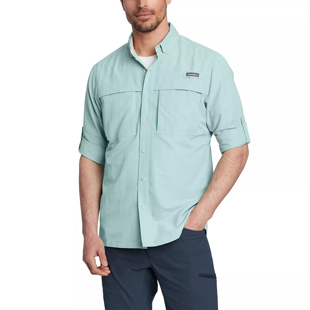 Big & Tall Eddie Bauer Ripstop Guide Long Sleeve Button Down Shirt, Men's,  Product Image