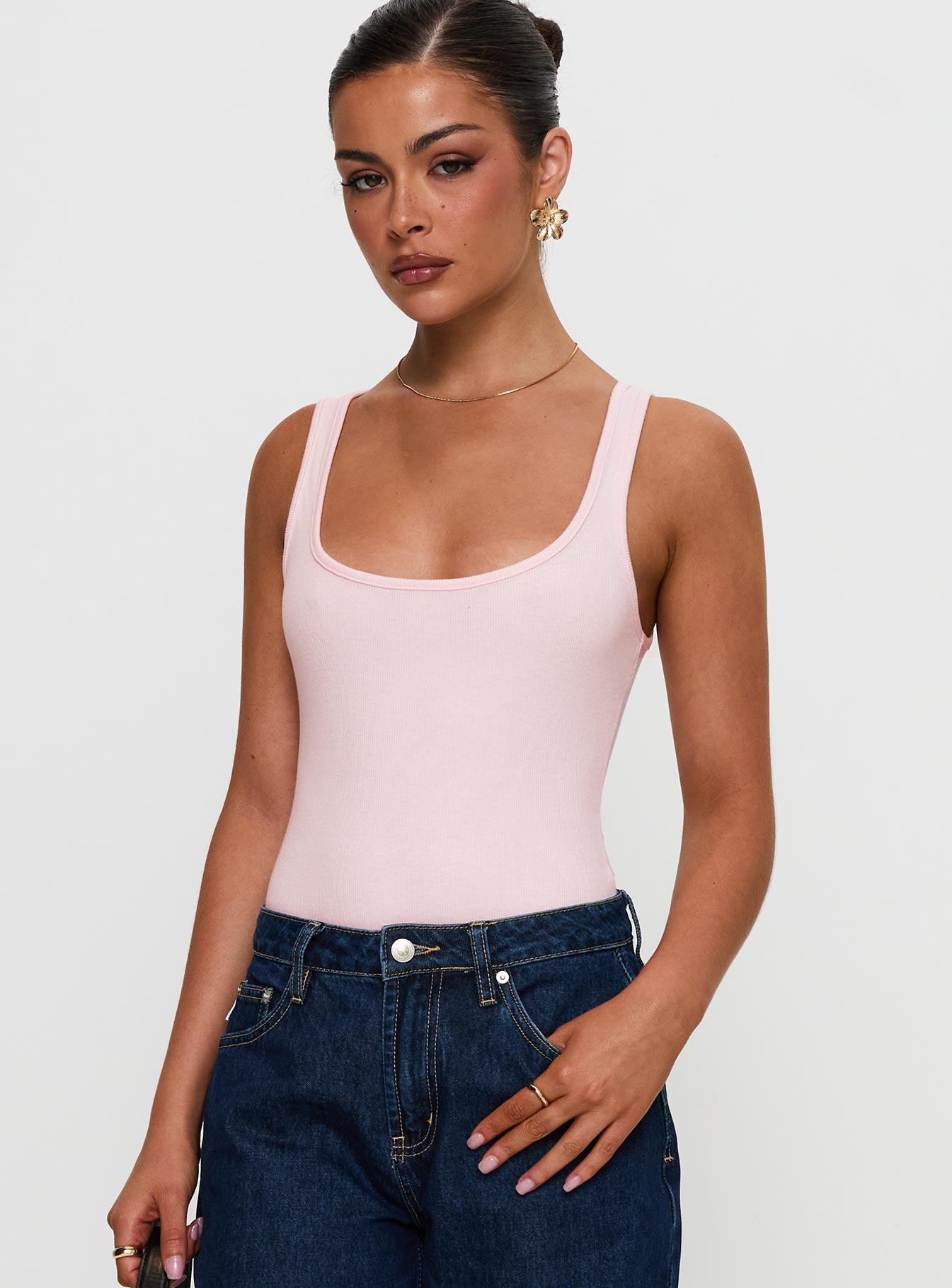 Baseline Rib Bodysuit Pink Product Image