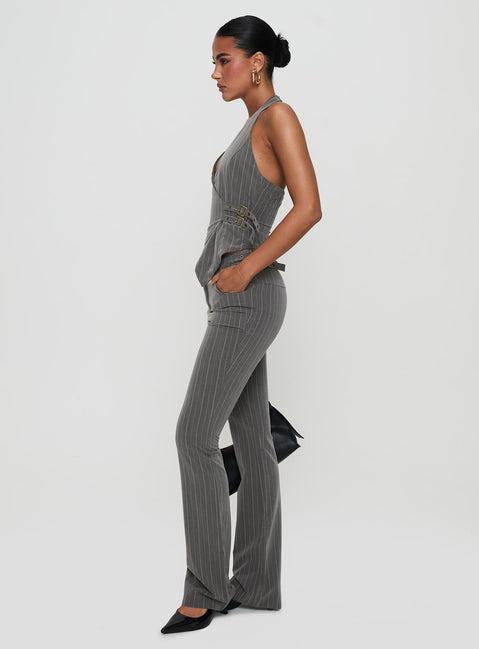 Calexico Buckle Pant Grey Pinstripe Product Image