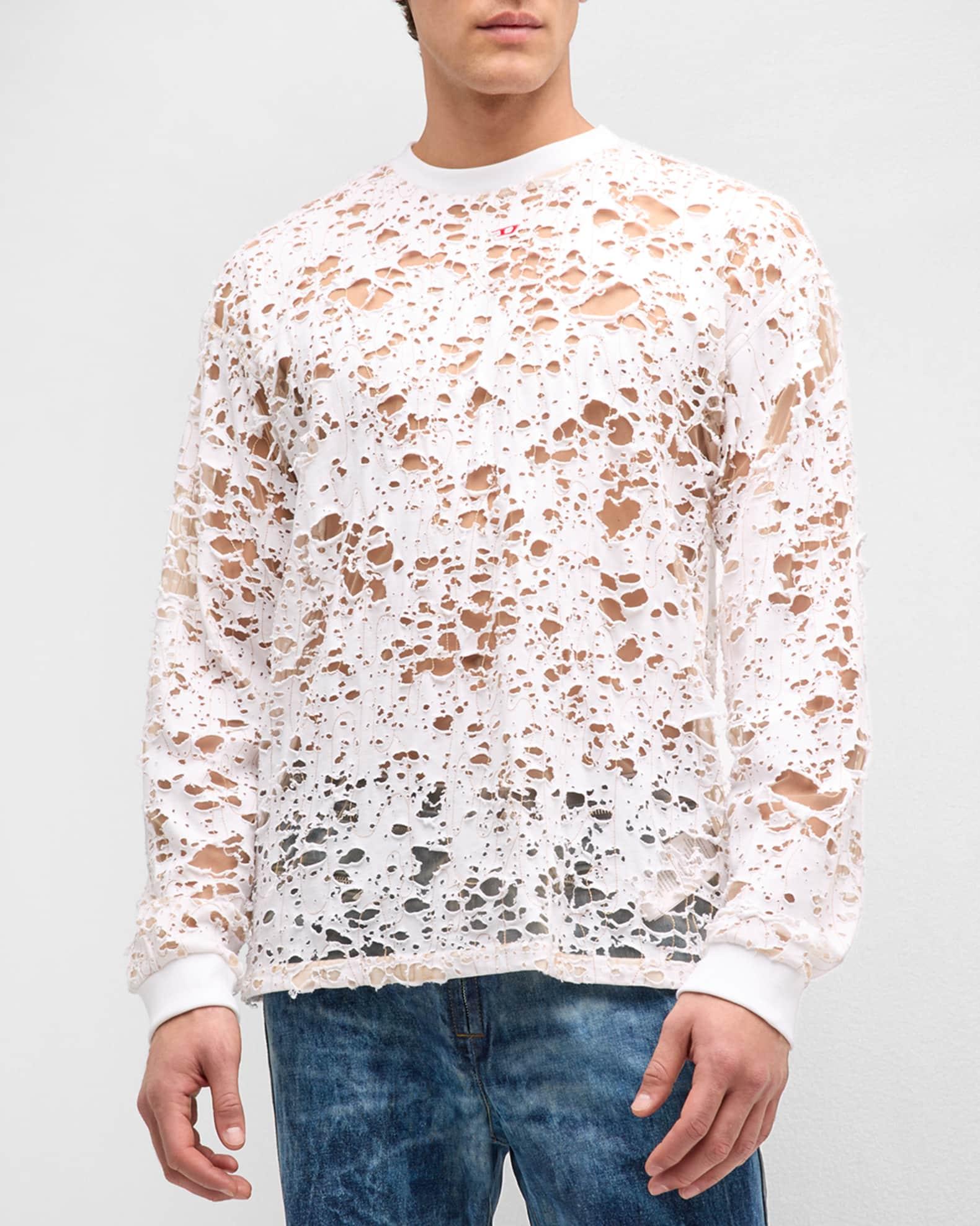 Mens Burnout Jersey and Tulle T-Shirt Product Image