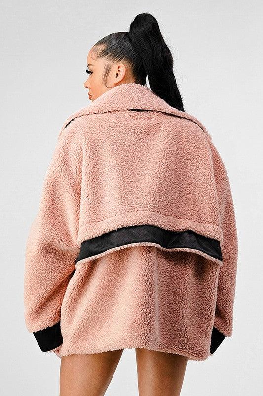 ATHINA OVERSIZED SHERPA WITH CONTRAST JACKET Product Image