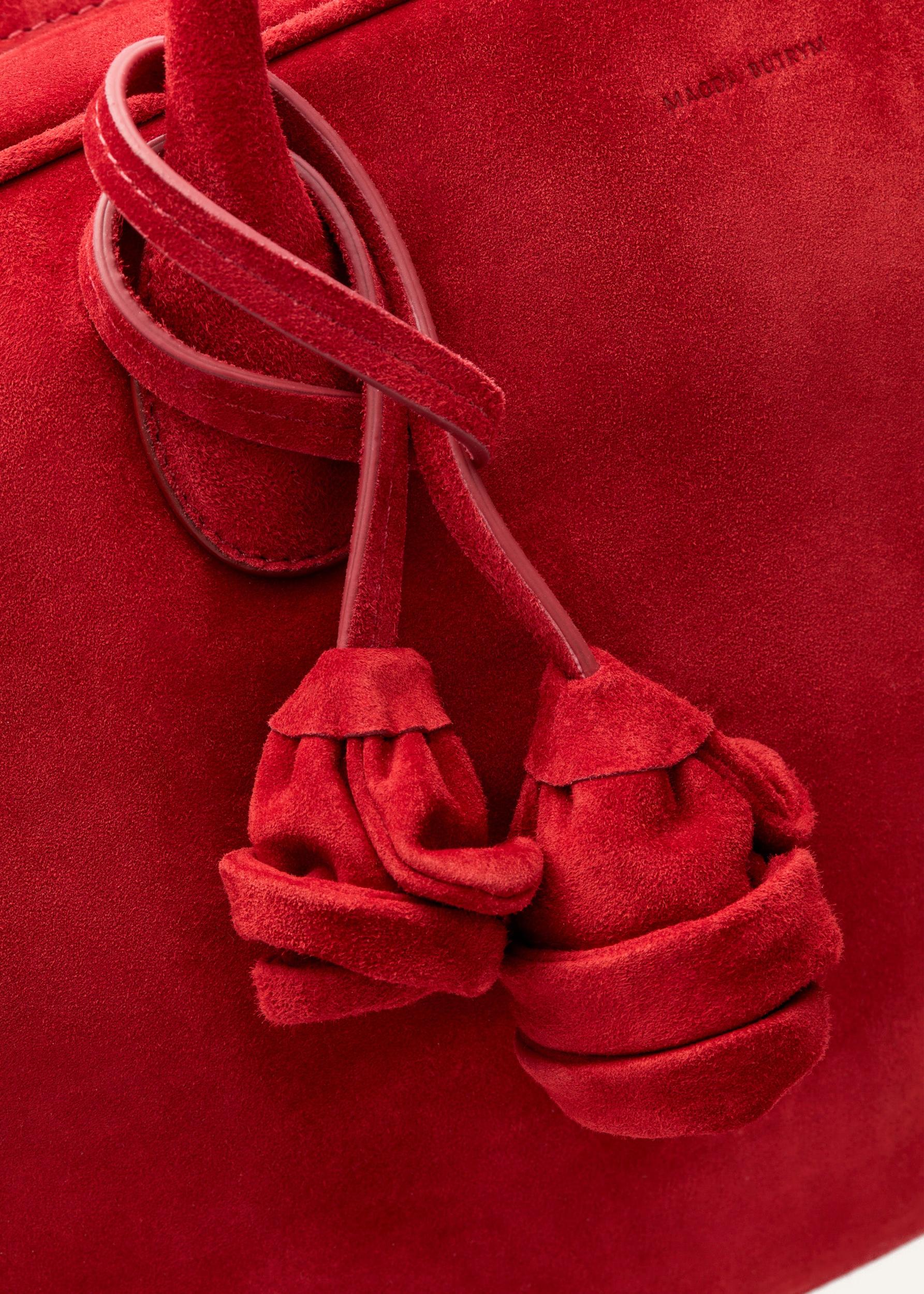 Large Brigitte bag in red suede Product Image