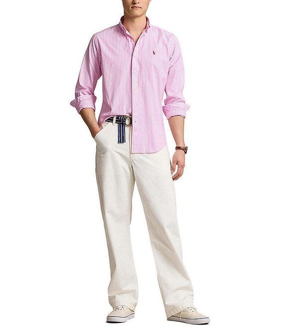 Polo Ralph Lauren Classic Fit Striped Stretch Long Sleeve Woven Shirt Product Image