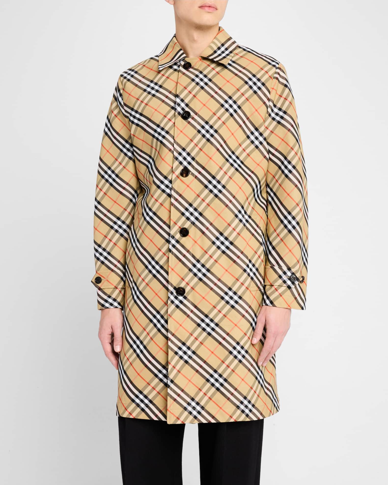 Men's Check Topcoat Product Image