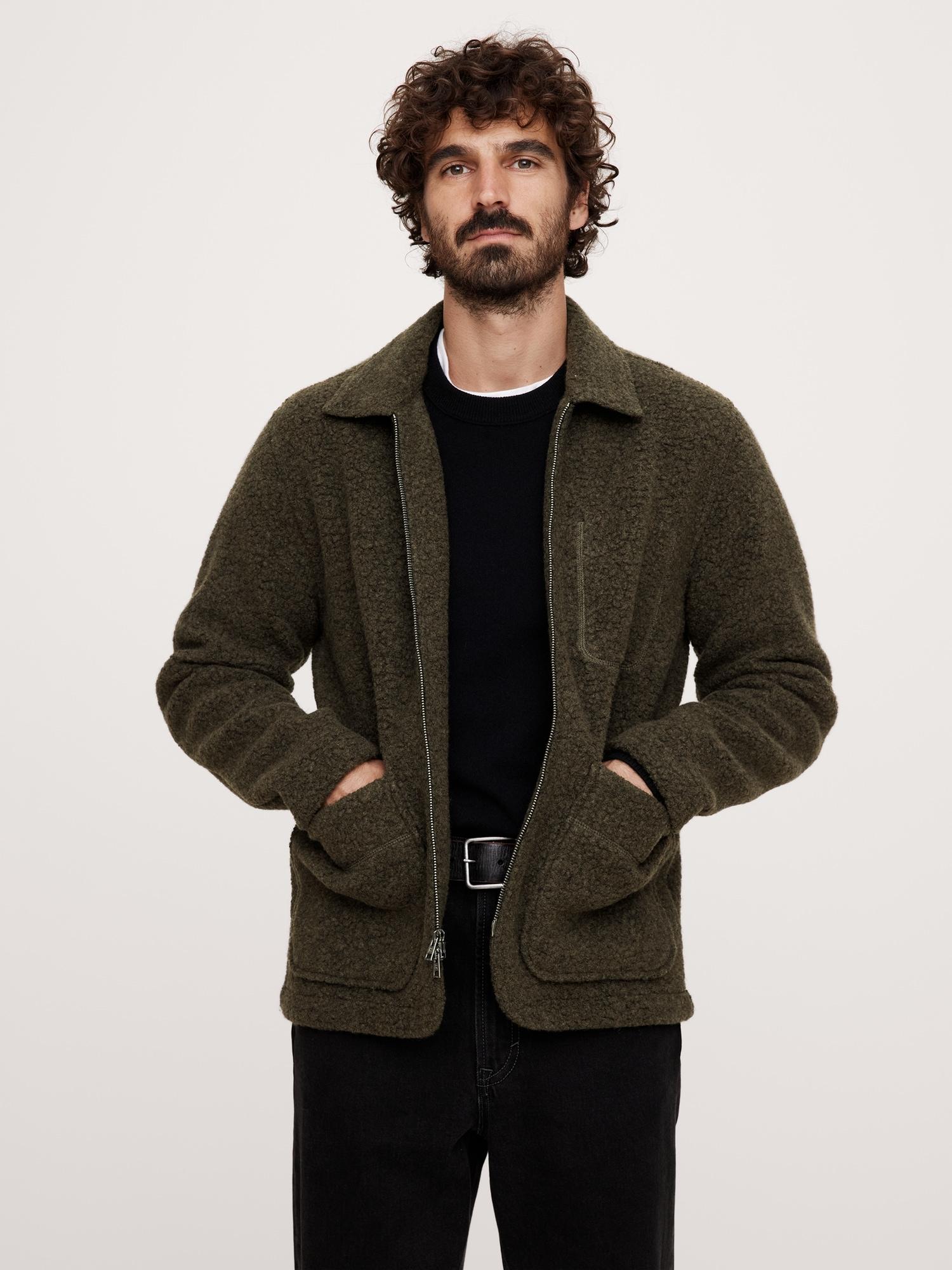 Wool-Blend Sherpa Chore Coat Product Image