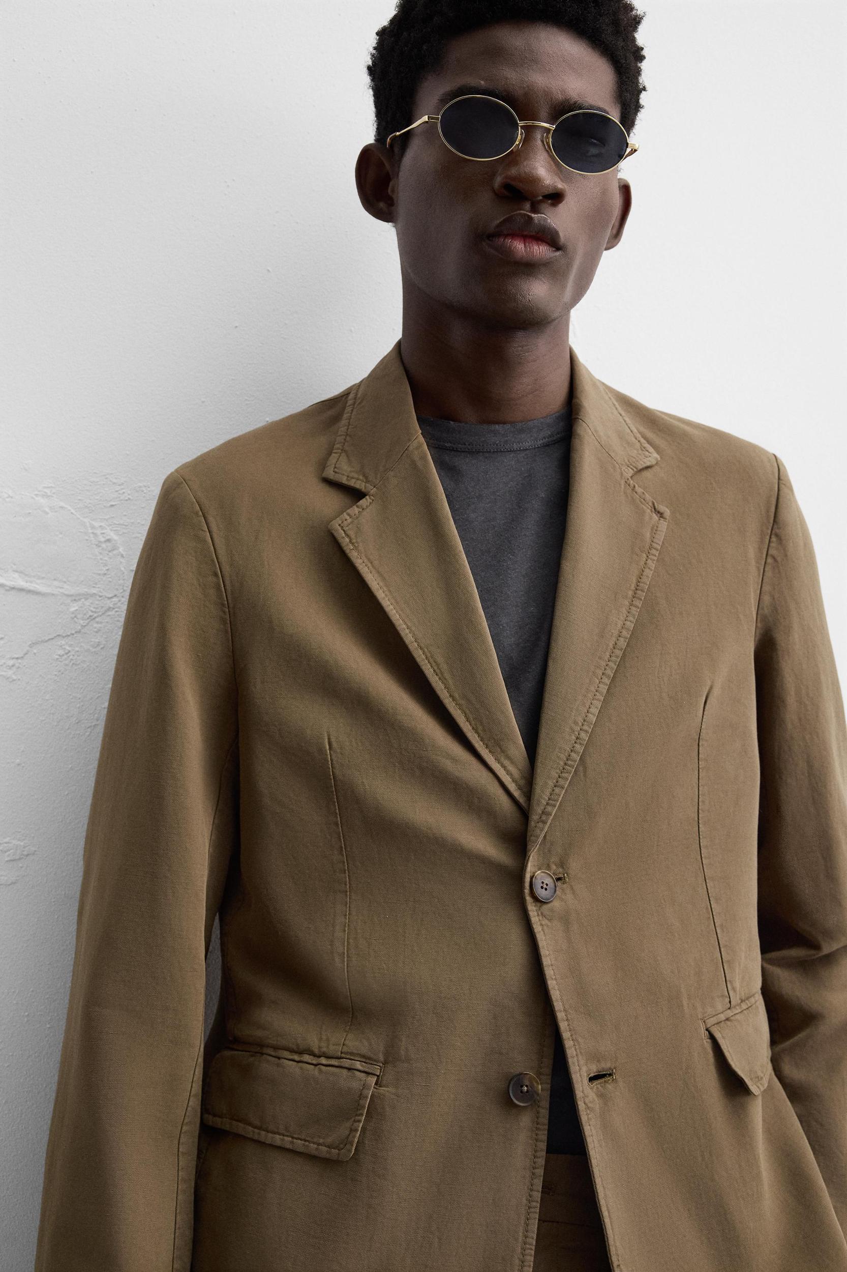 WASHED SUIT BLAZER Product Image