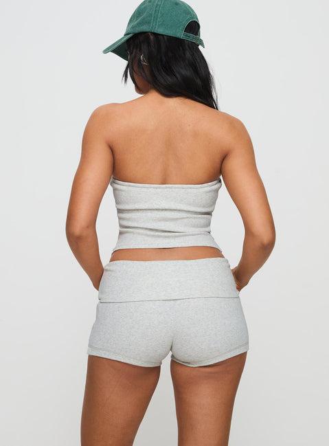 Baseline Low Rise Rib Shorts Grey Marle Product Image