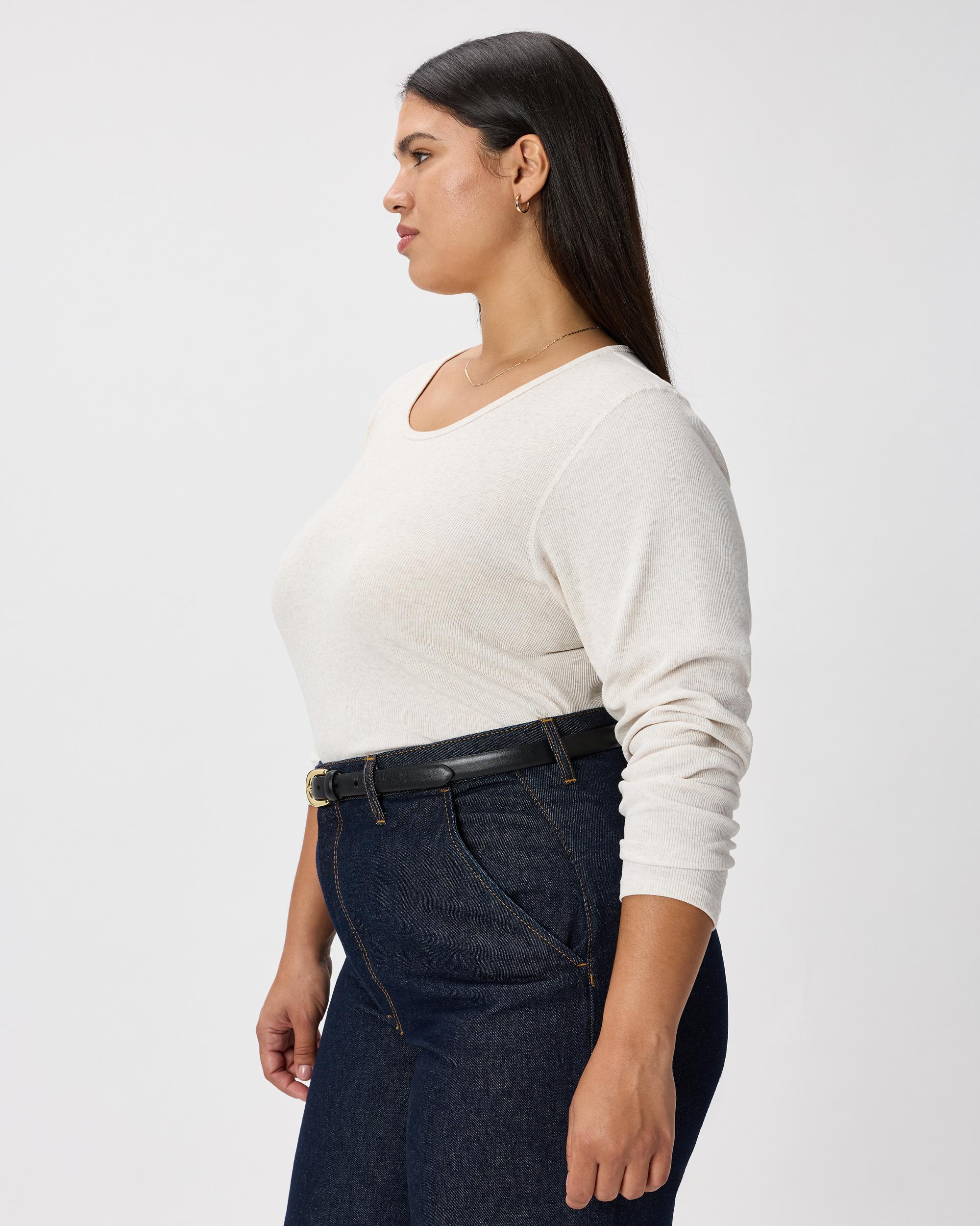 Quince | Women's Micro-Rib Long Sleeve T-Shirt Size XS, Organic Cotton Product Image