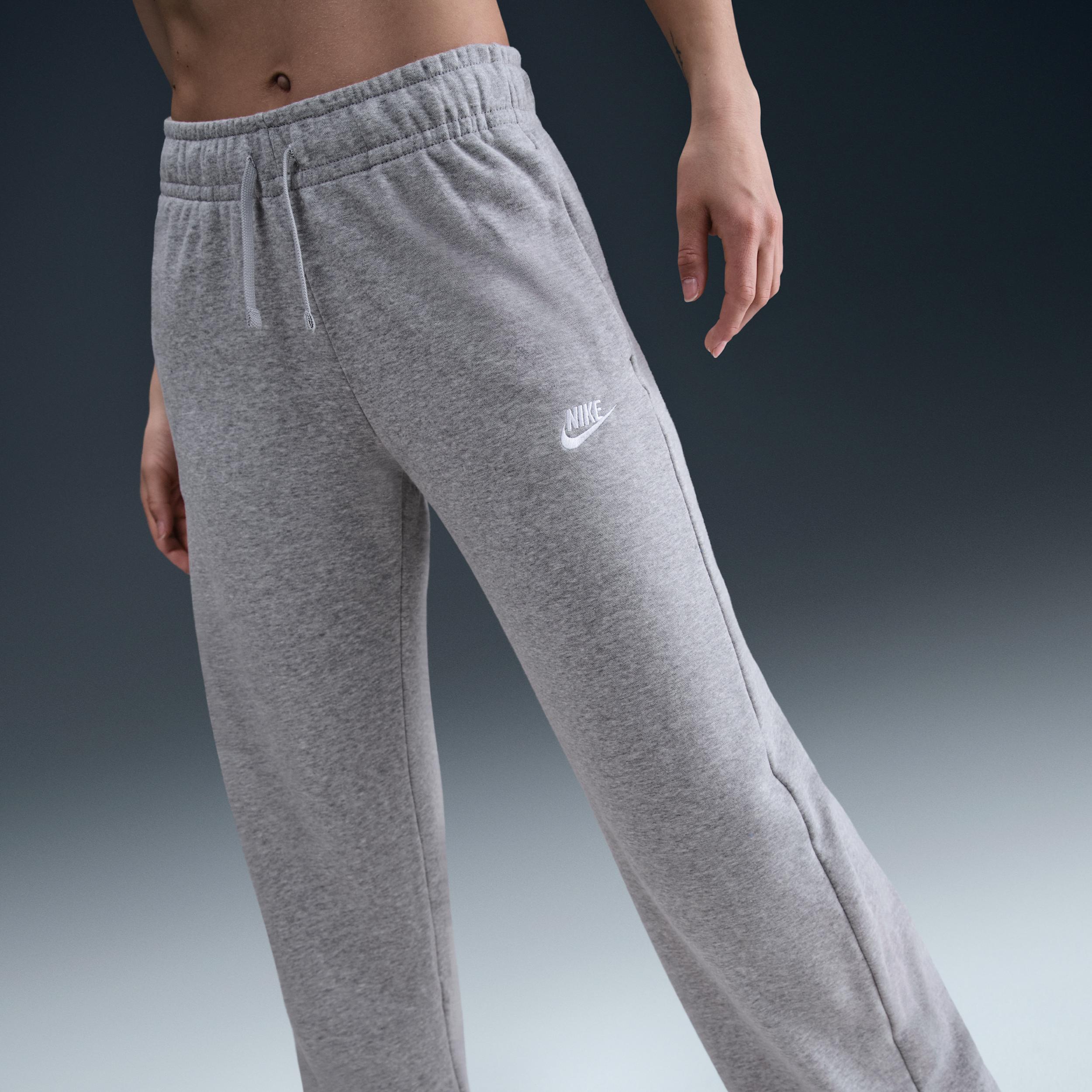 Womens Nike Sportswear Club Fleece Mid-Rise Wide-Leg Sweatpants | FB2727-063 Product Image